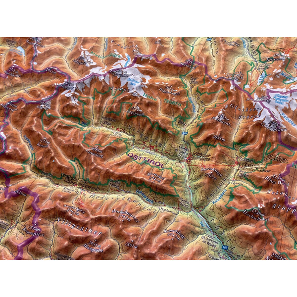 Georelief Regional map Tirol (77 x 57 cm) 3D Reliefkarte
