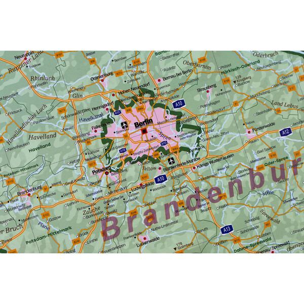 GeoMetro Map Deutschland physisch (100 x 140 cm)