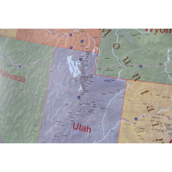 GeoMetro Map USA politisch (140 x 100 cm)