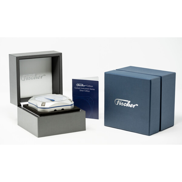 Fischer Cockpit Clock Silver Edition