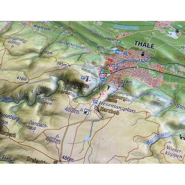 Georelief Regional map Harz 3D Reliefkarte (77 x 57 cm)