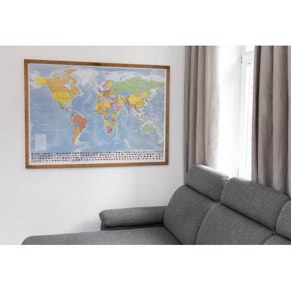 GeoMetro World map politisch (144 x 103 cm)
