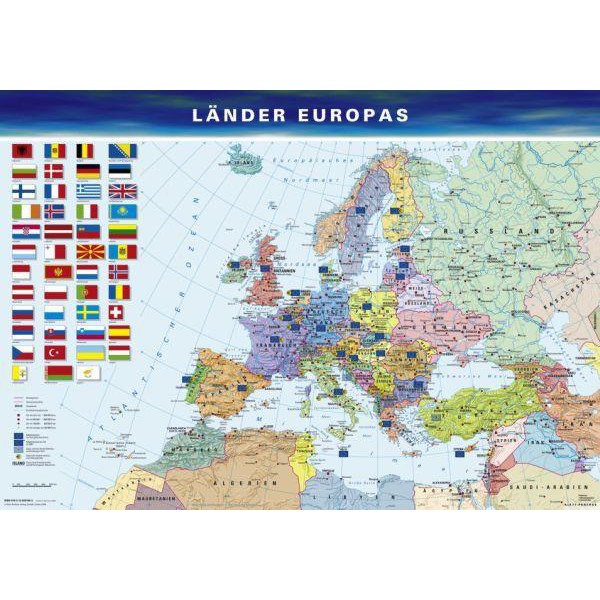 Klett-Perthes Verlag Kontinent-Karte Länder Europas
