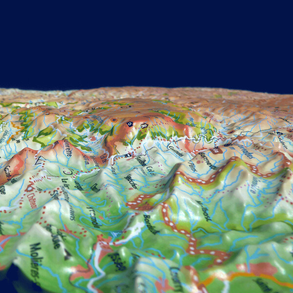 3Dmap Regional map de la Lozère