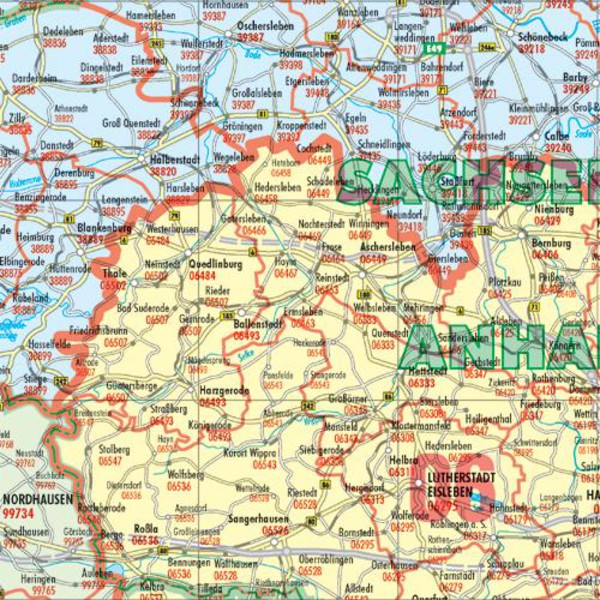 Bacher Verlag Postal code map all-German country