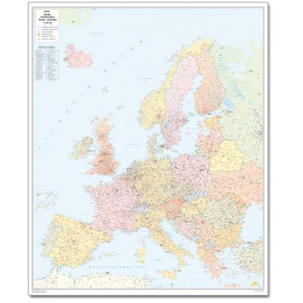 Bacher Verlag Postal code map Europe groïoe