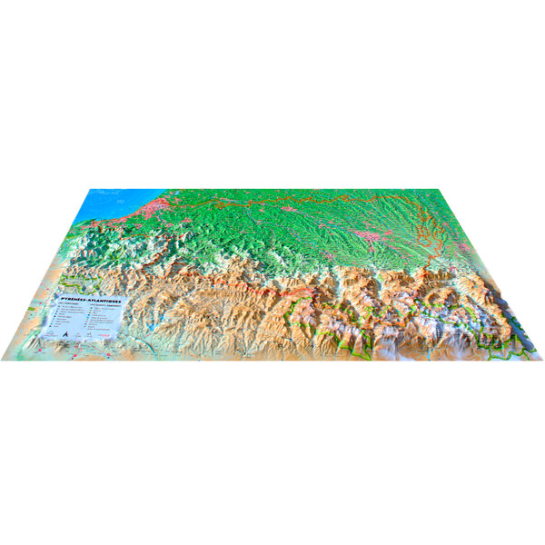 3Dmap Regional map Pyrénées-Atlantiques (61cm x 41cm)