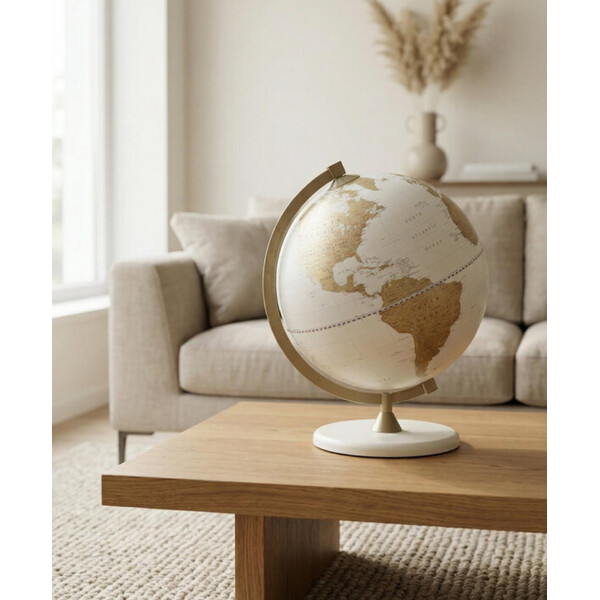 Zoffoli living Globe James Cook Gold/White 33 cm