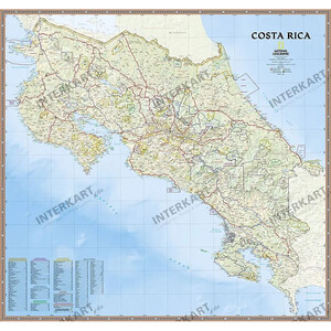 National Geographic Map Costa Rica (96 x 91 cm)