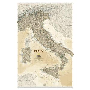 National Geographic antique map of Italy