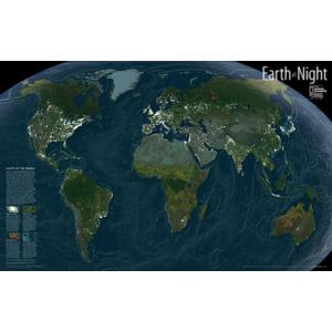 National Geographic Earth at Night - world map, laminated