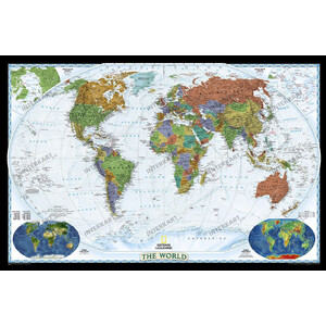 National Geographic Decorative world, politically, large, laminated