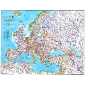 National Geographic Continental map Europe politically largely laminates