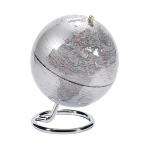 emform Mini globe Galilei Silver 13cm