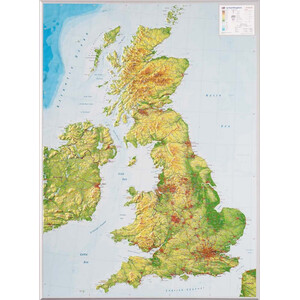 Georelief Great Britain 3D relief map