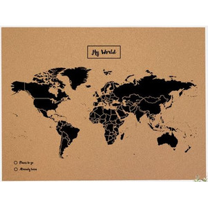 Miss Wood Woody Map Natural Cork XL black