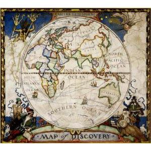 National Geographic Discoverer map - eastern hemisphere