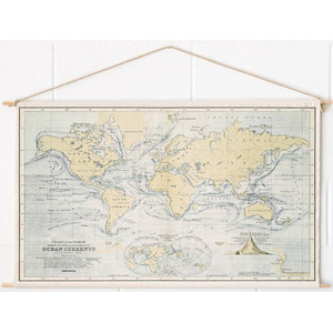 Miss Wood Woody Cotton Map Oceans