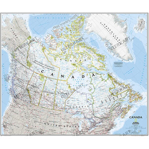 National Geographic Countries map Canada 96 x 81cm