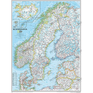 National Geographic Regional map Scandinavia