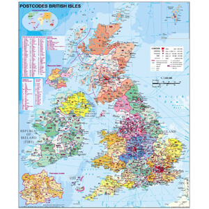 Stiefel Great Britain Post Code Map (english)
