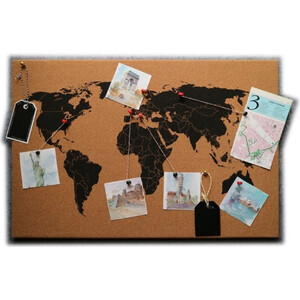 Idena World map on cork