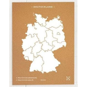 Miss Wood Woody Map Countries Deutschland Cork L white (60 x 45 cm)