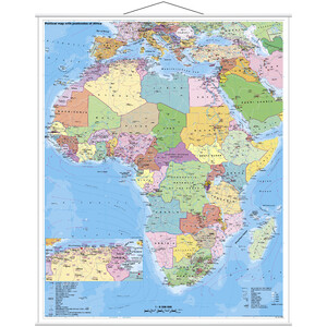 Stiefel Continental map Africa, political with postcodes