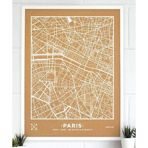 Miss Wood Woody Map Natural Paris XL White