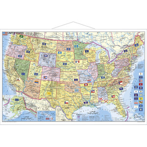 Stiefel Map USA political with postcodes
