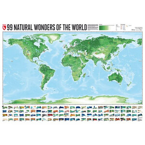 Marmota Maps World map 99 Natural Wonders (140x100)