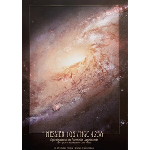 AstroMedia Poster Spiralgalaxie Messier 106