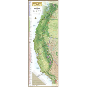 National Geographic Regional map Pacific Crest Trail (46 x 122 cm)