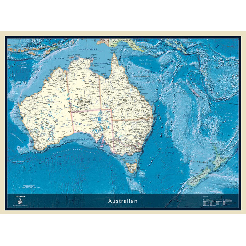 Columbus Continental map Australia (115 x 85 cm)