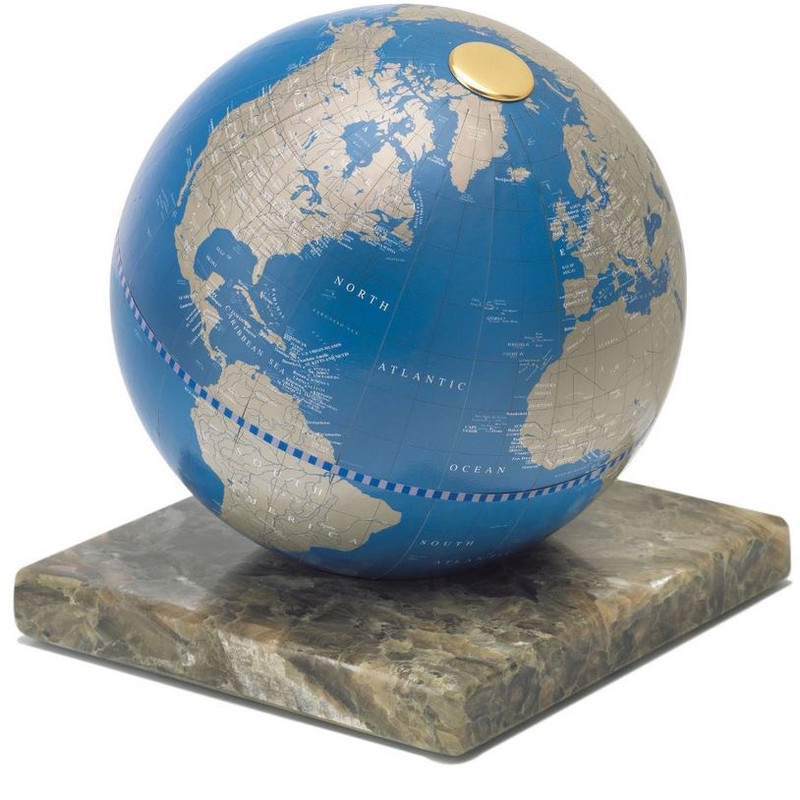 Zoffoli living Globe Stone Blue metallico 22cm
