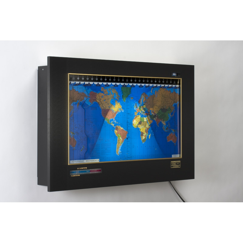 Geochron Original Kilburg in black anodised aluminium gold bordered design