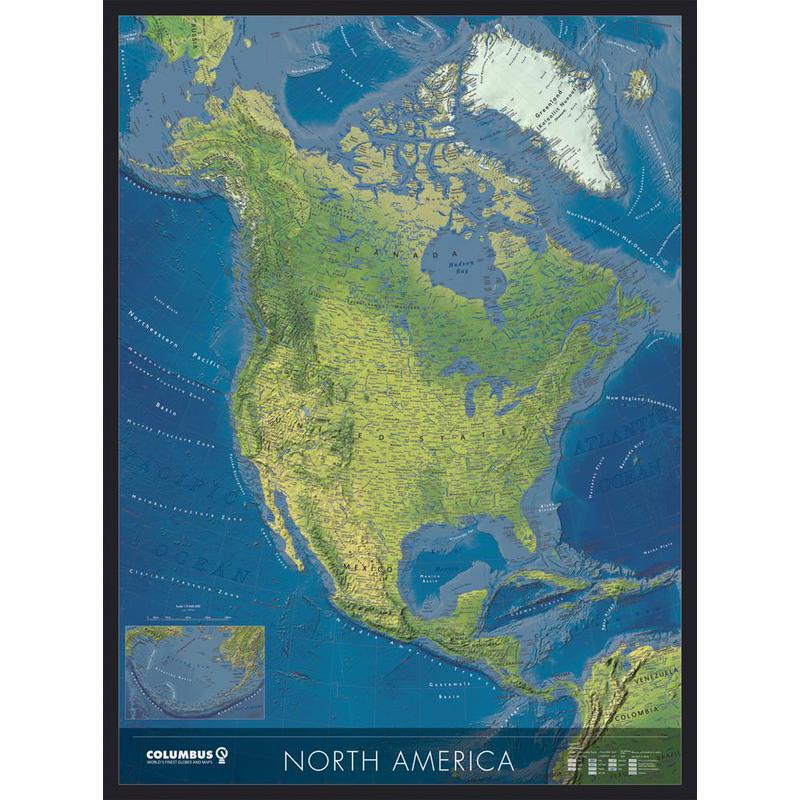 Columbus continental North America map