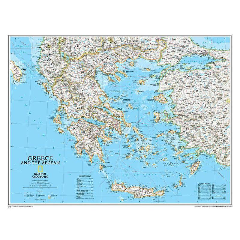 National Geographic map of Greece