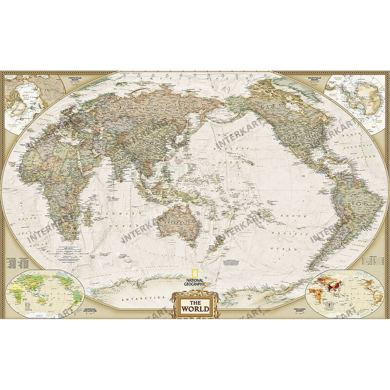 National Geographic World map Antique (185x122)