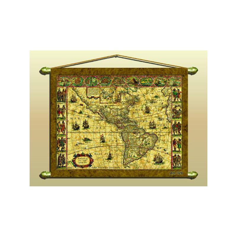 Zoffoli living Antique map (reproduction) No. 329/2