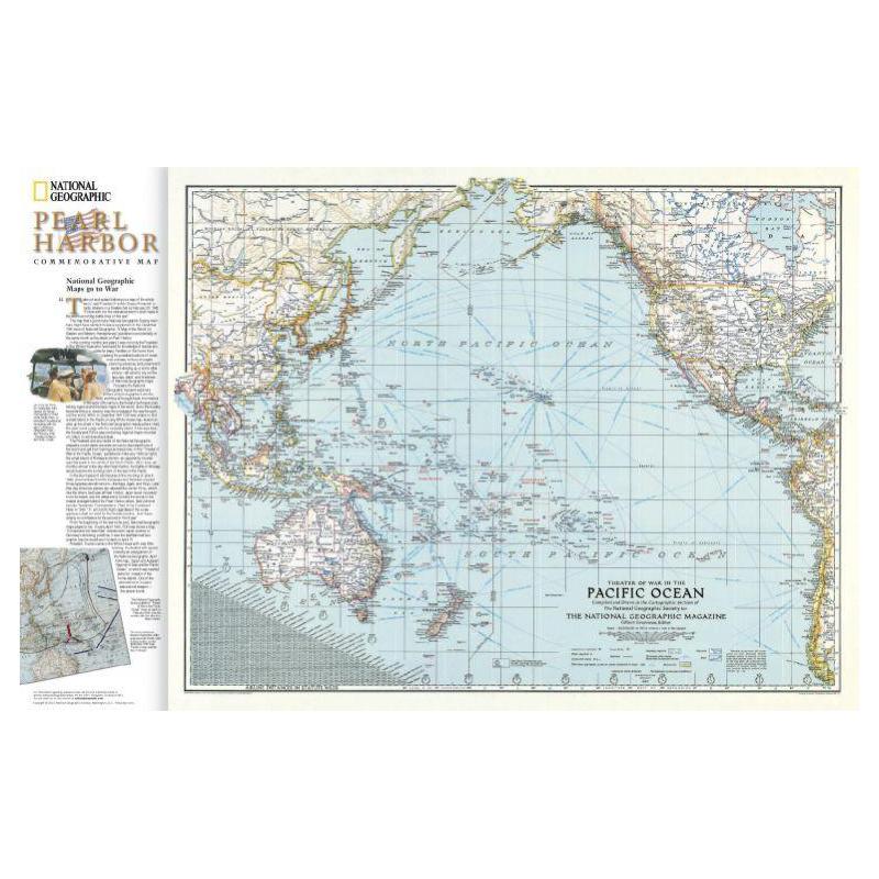 National Geographic Regional map Pearl Harbor/drama in the Pacific - 2-seitig