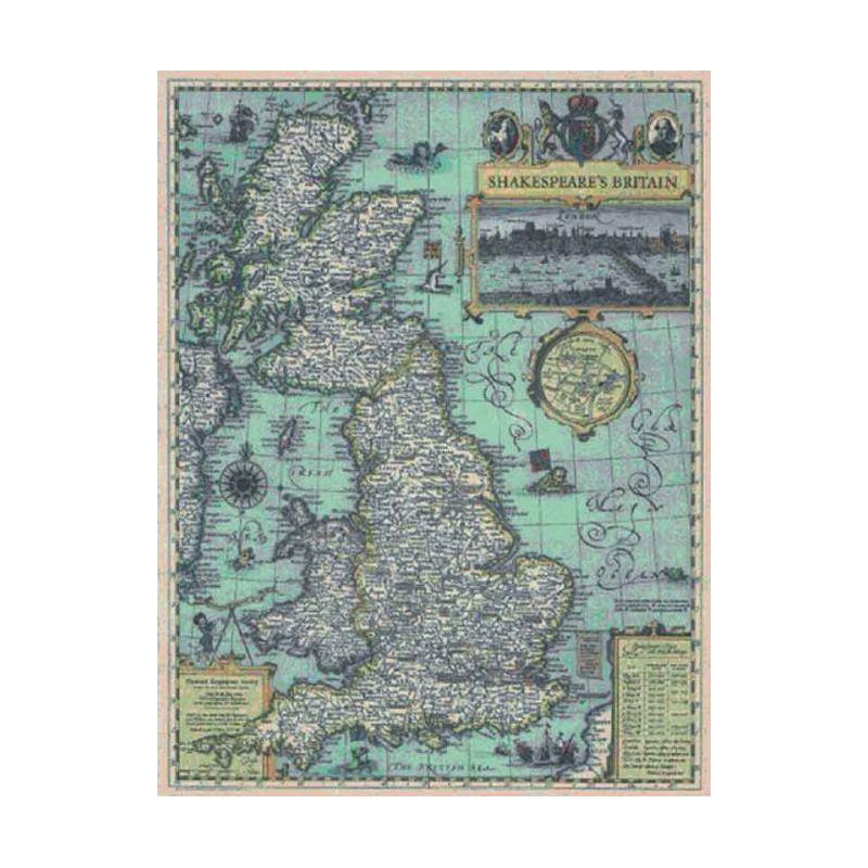 National Geographic Map ShakespeareÂ´s Britannien