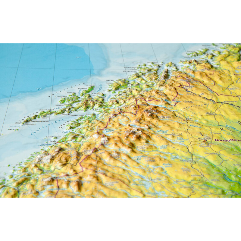 Georelief Regional map Scandinavia