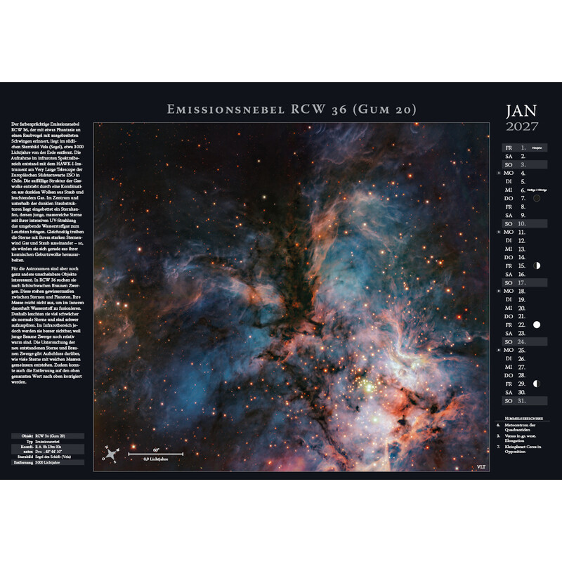 Astronomie-Verlag Calendar Weltraum-Kalender 2027