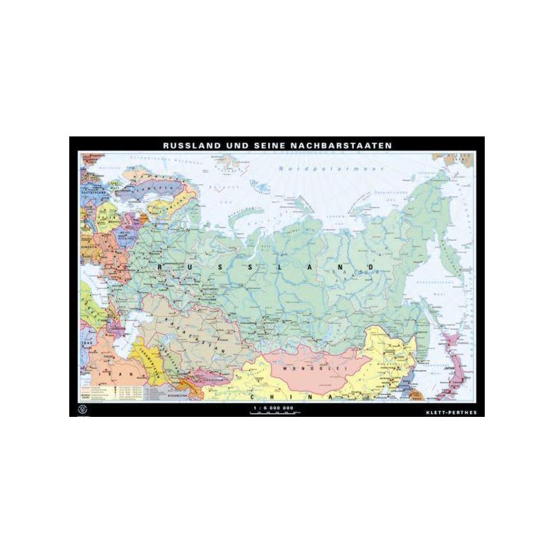Klett-Perthes Verlag Landkarte Russland u. Nachbarstaaten, politisch / stumm (ABW) 2-seitig