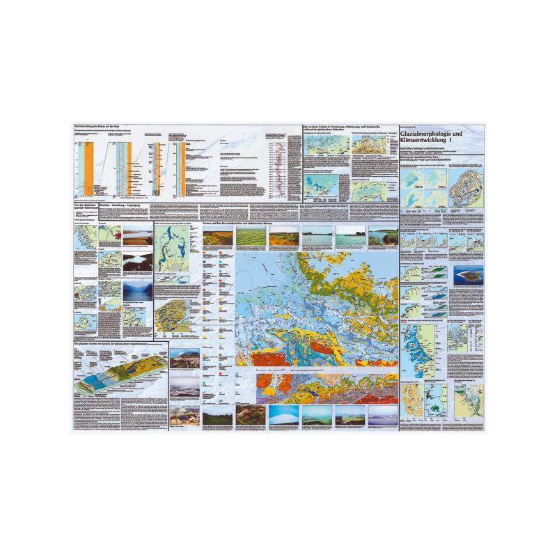 Klett-Perthes Verlag Landkarte Glazialmorphologie u. Klimaentwicklung I