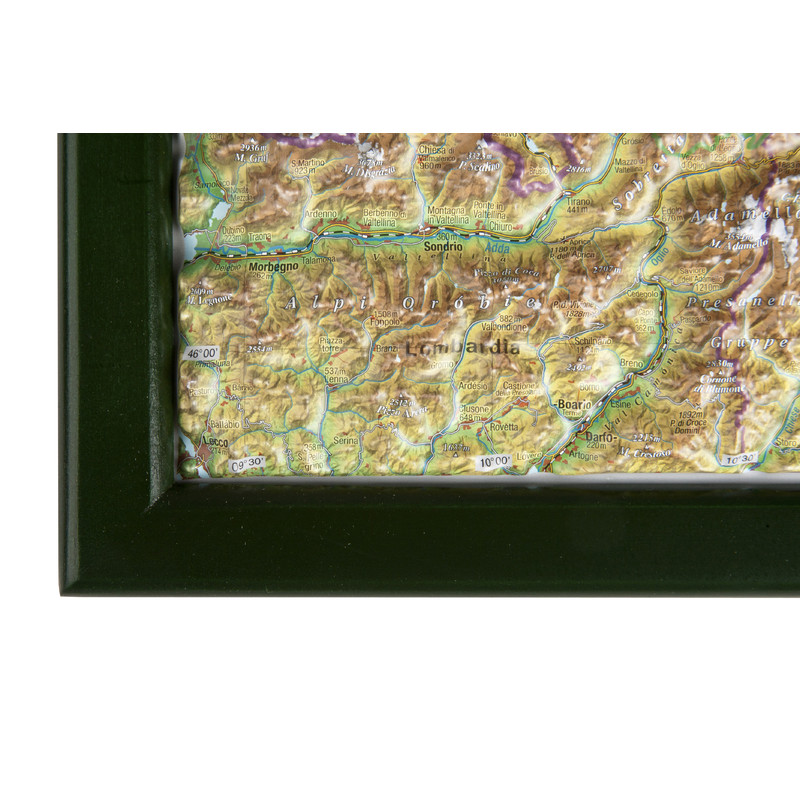 Georelief Large 3D relief map of Austria, in wooden frame (in German)