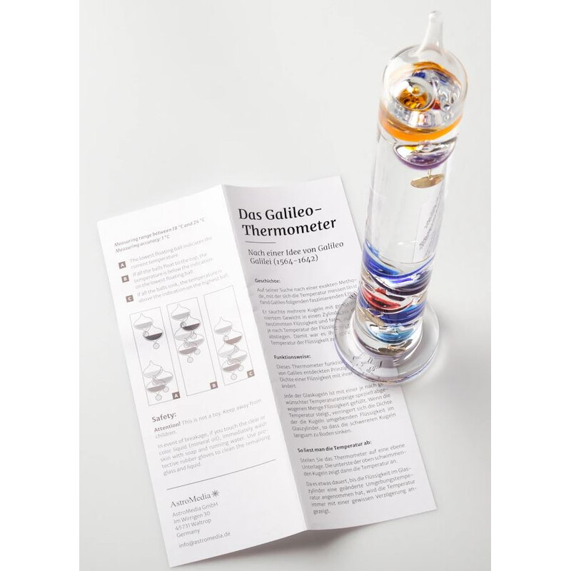 AstroMedia Weather station The Galileo Thermometer