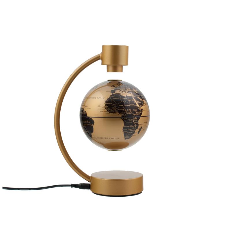 Stellanova floating globe, metallic gold 10cm