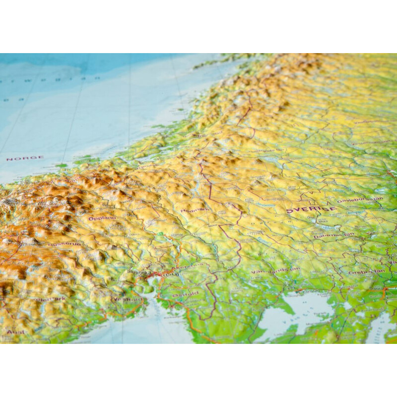 Georelief Regional map Scandinavia